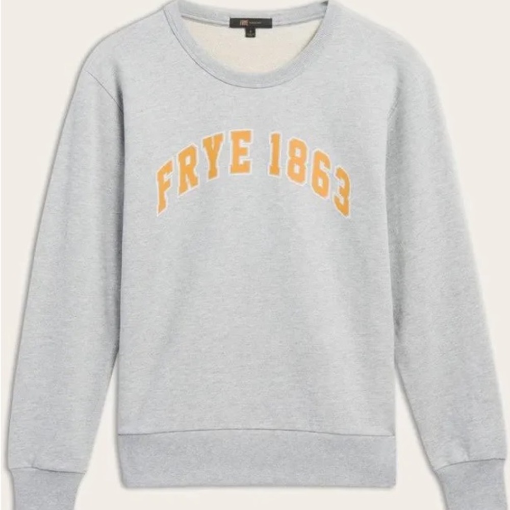 Frye 1863 gray crew neck women’s sweater size Medium